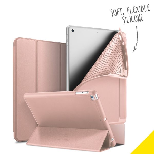 Accezz Smart Silicone Bookcase iPad 9 (2021) 10.2 inch / iPad 8 (2020) 10.2 inch / iPad 7 (2019) 10.2 inch - Rosé Goud