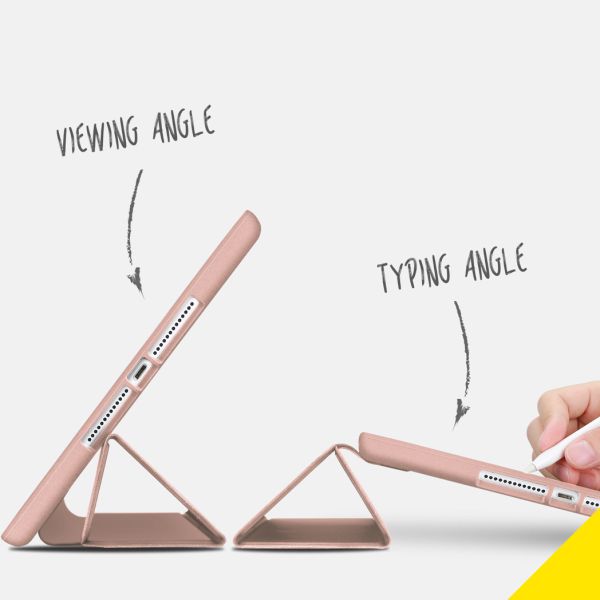 Accezz Smart Silicone Bookcase iPad 9 (2021) 10.2 inch / iPad 8 (2020) 10.2 inch / iPad 7 (2019) 10.2 inch - Rosé Goud