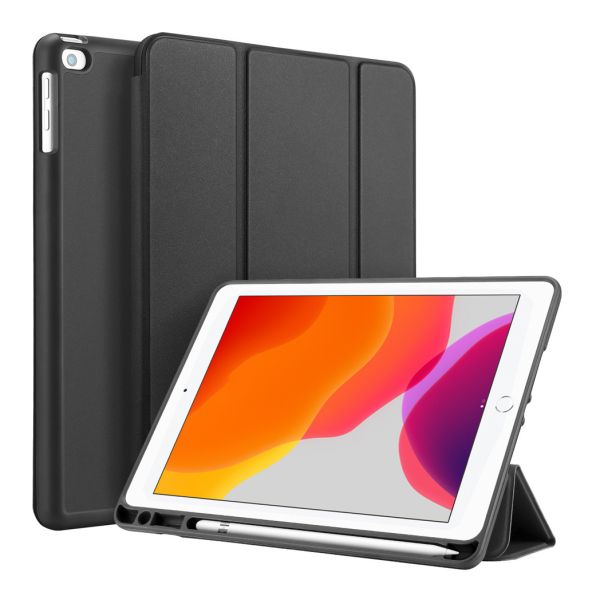 Accezz Smart Silicone Bookcase voor iPad 9 (2021) 10.2 inch / iPad 8 (2020) 10.2 inch / iPad 7 (2019) 10.2 inch - Zwart