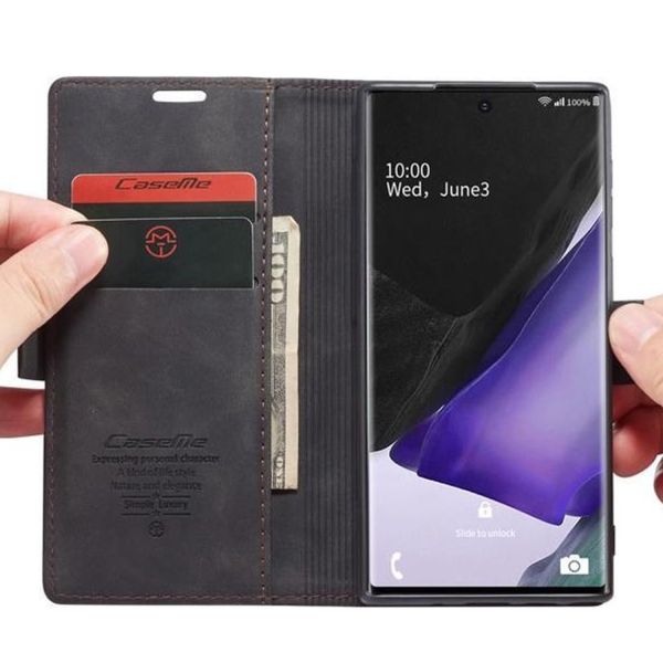 CaseMe Bookcase Samsung Galaxy Note 20 Ultra - Zwart