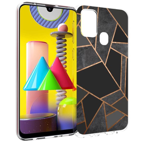 imoshion Design hoesje Samsung Galaxy M31 - Grafisch Koper / Zwart