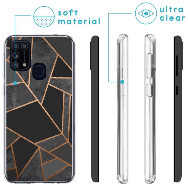 imoshion Design hoesje Samsung Galaxy M31 - Grafisch Koper / Zwart