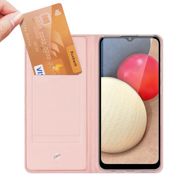 Dux Ducis Slim Softcase Bookcase Samsung Galaxy A02s - Rosé Goud