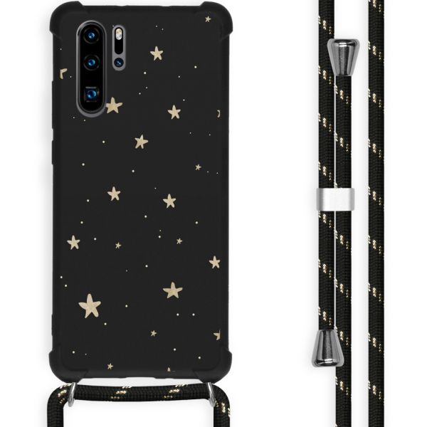 imoshion Design hoesje met koord Huawei P30 Pro - Sterren - Zwart / Goud