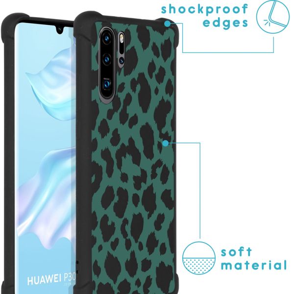 imoshion Design hoesje met koord Huawei P30 Pro - Luipaard - Groen / Zwart