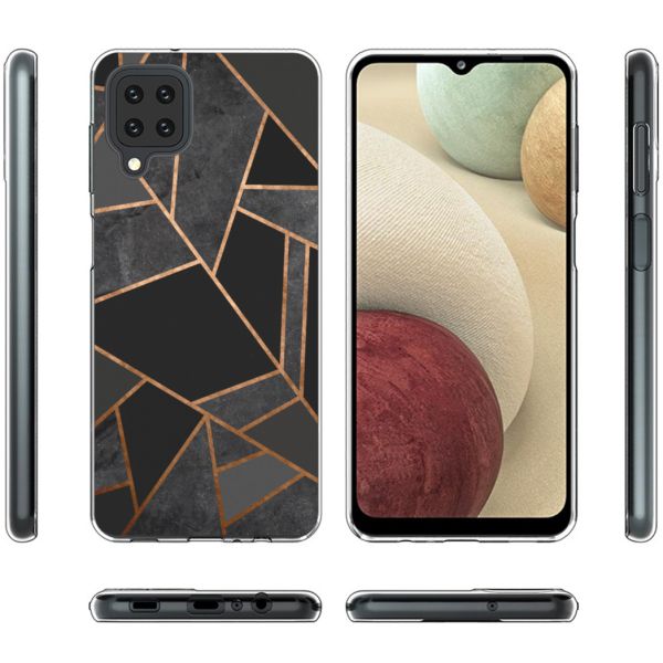 imoshion Design hoesje Samsung Galaxy A12 - Grafisch Koper / Zwart