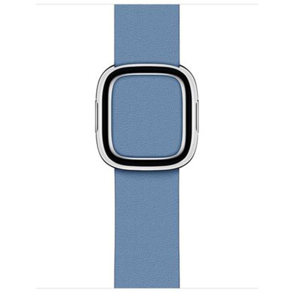 Apple Leather Band Modern Buckle Apple Watch Series 1-9 / SE - 38/40/41 mm / Series 10 - 42 mm - Maat S - Blauw