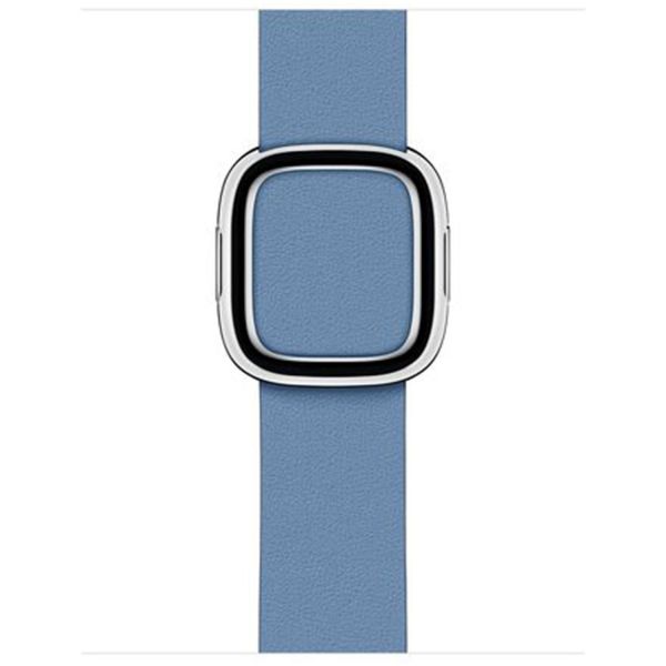 Apple Leather Band Modern Buckle Apple Watch Series 1-9 / SE - 38/40/41 mm / Series 10 - 42 mm - Maat L - Cornflower