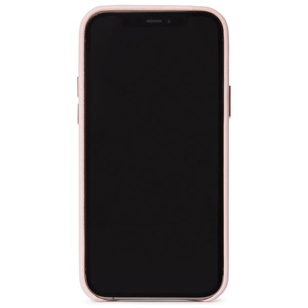 Decoded Dual Leather Backcover iPhone 12 (Pro) - Roze
