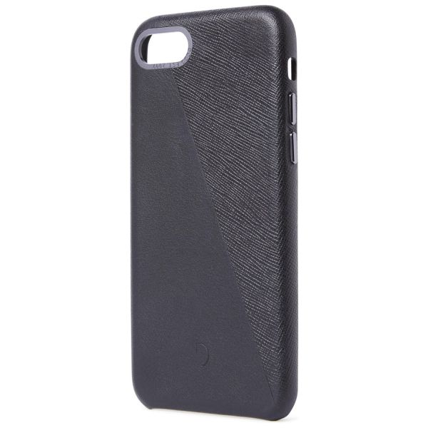 Decoded Dual Leather Backcover iPhone SE (2022 / 2020) / 8 / 7 - Zwart