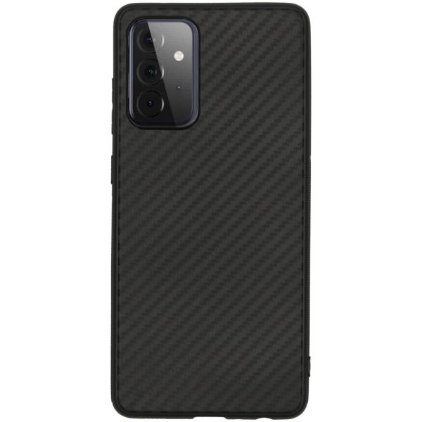 Carbon Softcase Backcover Samsung Galaxy A72 - Zwart