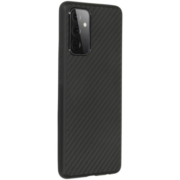 Carbon Softcase Backcover Samsung Galaxy A72 - Zwart