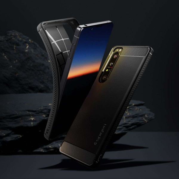 Spigen Rugged Armor Backcover Sony Xperia 1 III - Zwart