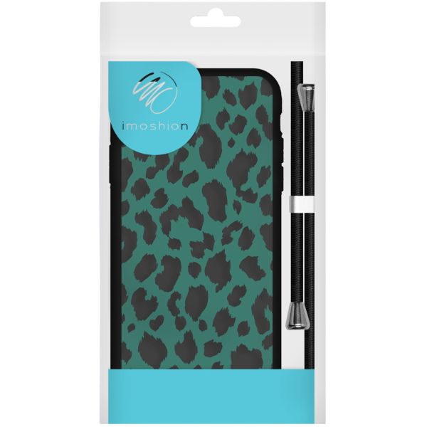 imoshion Design hoesje met koord Samsung Galaxy S21 - Luipaard - Groen / Zwart