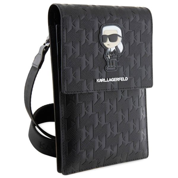 Karl Lagerfeld Monogram Karl telefoontasje - Zwart