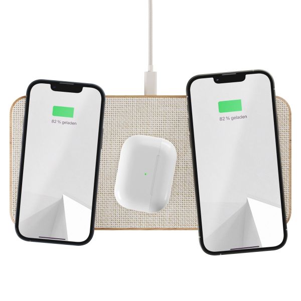 Woodcessories MultiPad Wireless charger - Draadloze oplaadpad - Eikenhout