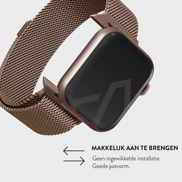 Burga Milanees bandje Apple Watch Series 1-9 / SE - 38/40/41 mm / Series 10 - 42 mm - Rosé Goud