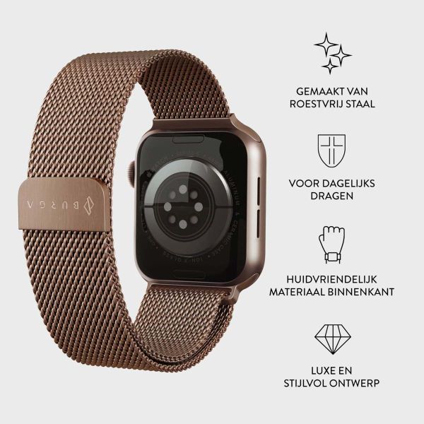 Burga Milanees bandje Apple Watch Series 1-9 / SE - 38/40/41 mm / Series 10 - 42 mm - Rosé Goud