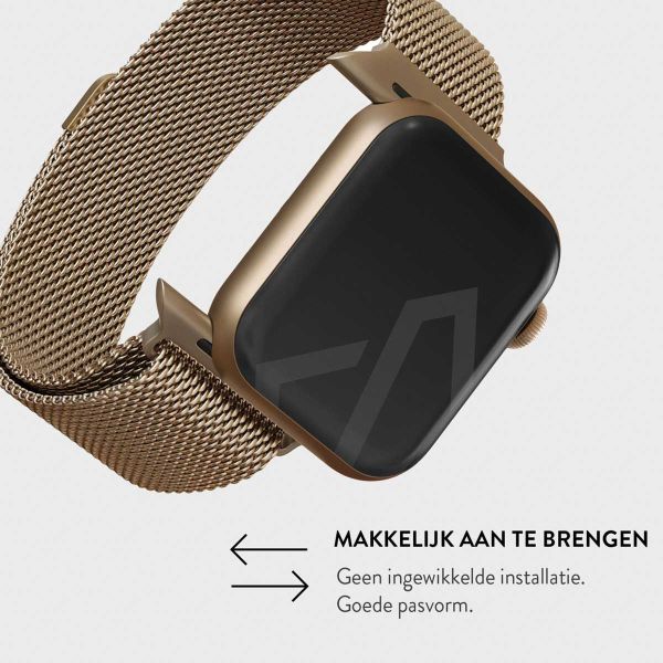 Burga Milanees bandje Apple Watch Series 1-10 / SE / Ultra (2) - 42/44/45/46/49 mm - Goud