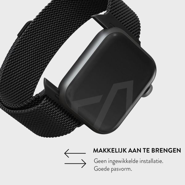 Burga Milanees bandje Apple Watch Series 1-9 / SE - 38/40/41 mm / Series 10 - 42 mm - Zwart