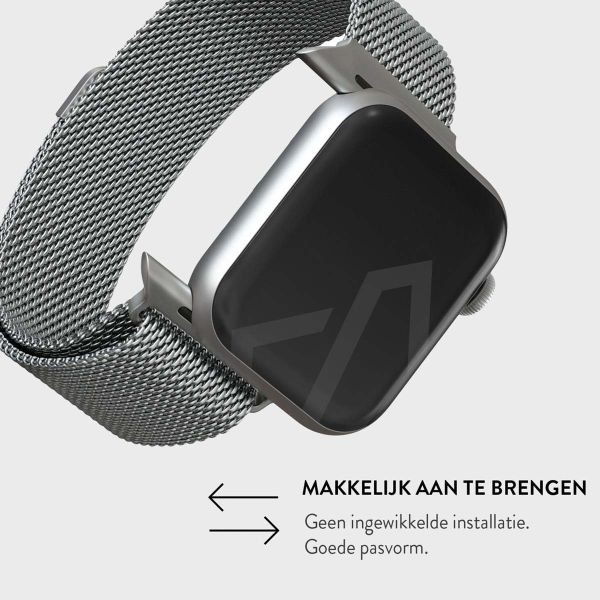 Burga Milanees bandje Apple Watch Series 1-10 / SE / Ultra (2) - 42/44/45/46/49 mm - Zilver