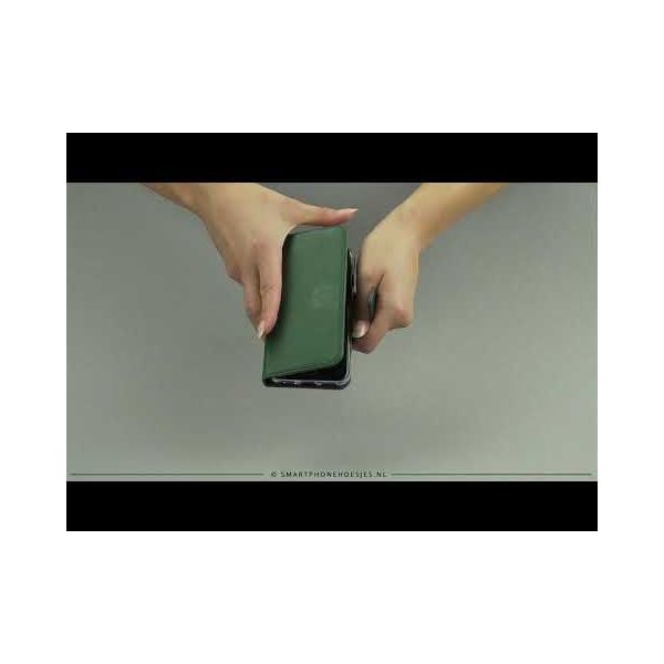 Selencia Echt Lederen Bookcase iPhone 8 Plus / 7 Plus - Groen