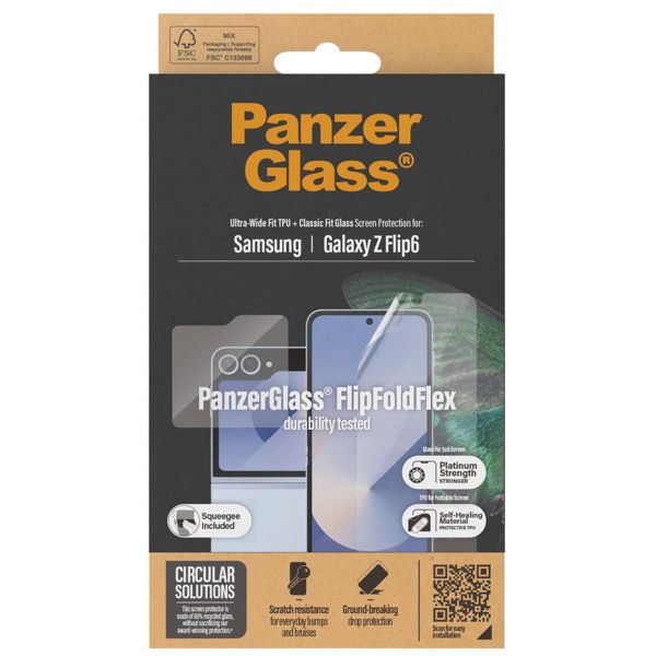 PanzerGlass Anti-Bacterial Case Friendly Screenprotector Samsung Galaxy Z Flip 6