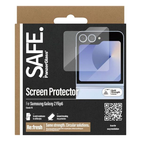 PanzerGlass SAFE Ultra-Wide Fit Screenprotector Samsung Galaxy Z Flip 6