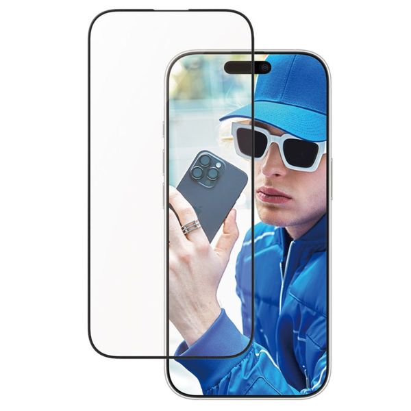 PanzerGlass Screenprotector Aluminium Frame Ultra Wide Fit met applicator iPhone 16 Pro