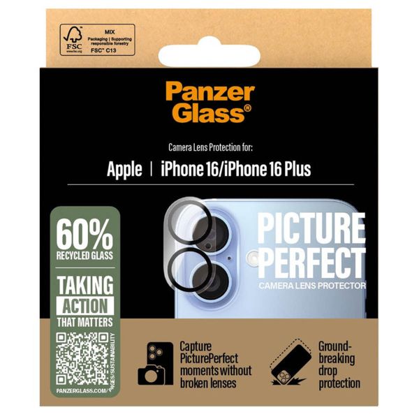 PanzerGlass PicturePerfect Camera Lens Protector iPhone 16 / 16 Plus