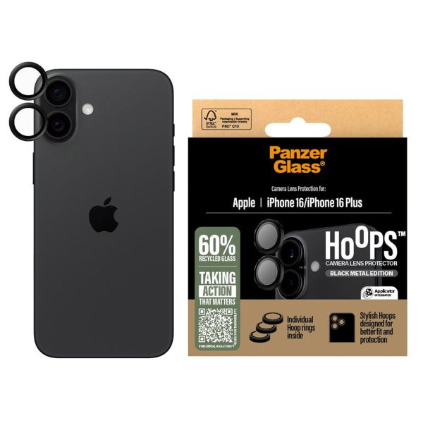 PanzerGlass Camera Protector Hoop Optic Rings iPhone 16 / 16 Plus