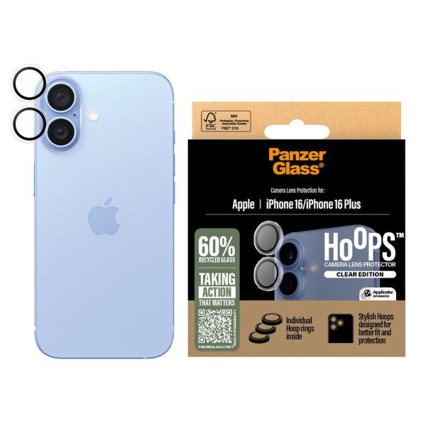 PanzerGlass Camera Protector Hoop Optic Rings iPhone 16 / 16 Plus