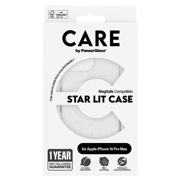 PanzerGlass CARE Star Lit Case MagSafe iPhone 16 Pro Max - Wit