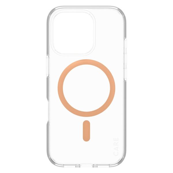 PanzerGlass CARE Urban Combat Case MagSafe iPhone 16 Pro - Transparant / Peach