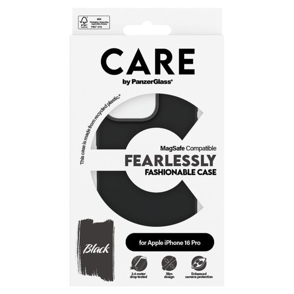 PanzerGlass CARE Fashion Backcover MagSafe iPhone 16 Pro - Zwart