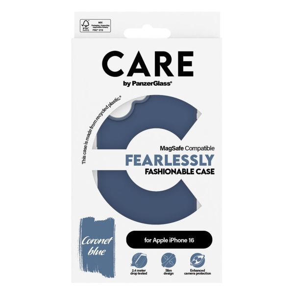 PanzerGlass CARE Fashion Backcover MagSafe iPhone 16 - Blauw