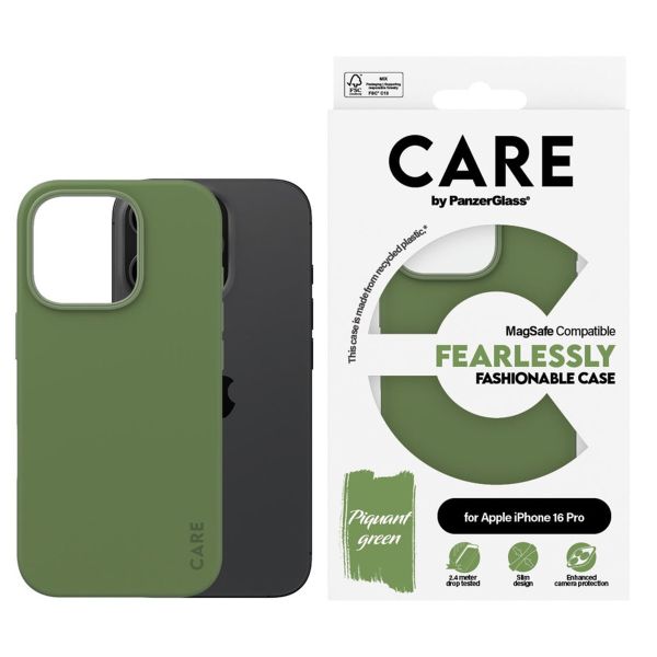 PanzerGlass CARE Fashion Backcover MagSafe iPhone 16 Pro - Groen