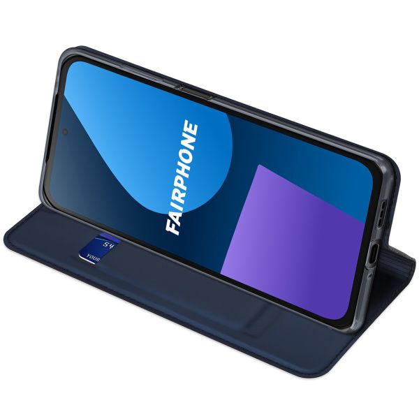 Dux Ducis Slim Softcase Bookcase Fairphone 5 - Donkerblauw