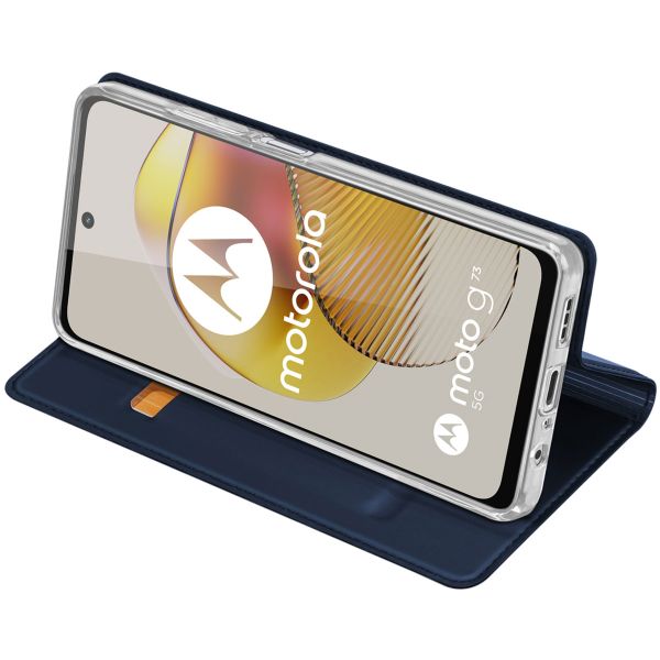 Dux Ducis Slim Softcase Bookcase Motorola Moto G73 - Donkerblauw