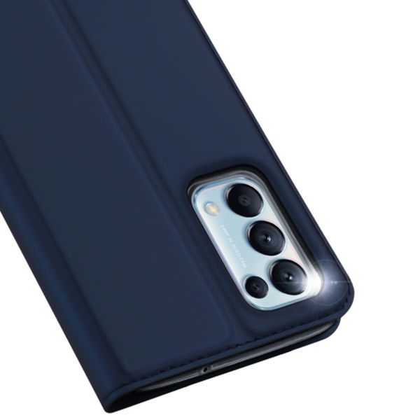 Dux Ducis Slim Softcase Bookcase Oppo Find X3 Lite - Donkerblauw