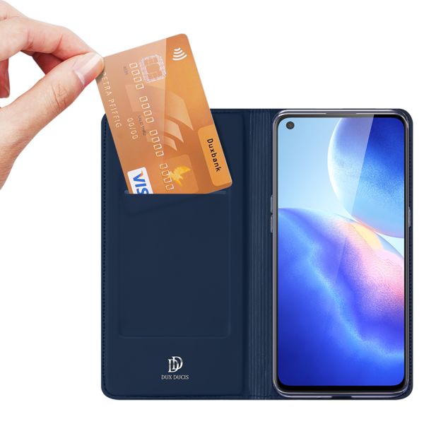 Dux Ducis Slim Softcase Bookcase Oppo Find X3 Lite - Donkerblauw