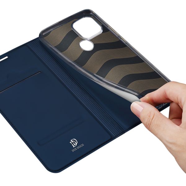 Dux Ducis Slim Softcase Bookcase Oppo A15 - Donkerblauw