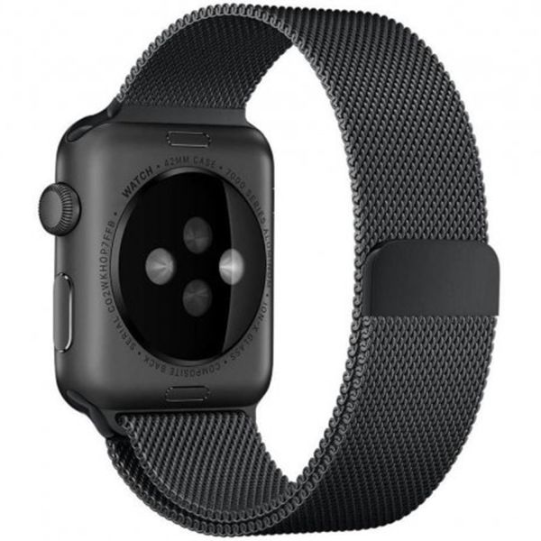 WiWu Milanese band Apple Watch Series 1-10 / SE / Ultra (2) - 42/44/45/46/49 mm - Zwart