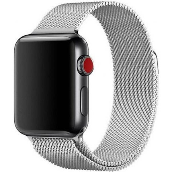 WiWu Milanese band Apple Watch Series 1-9 / SE - 38/40/41 mm / Series 10 - 42 mm - Zilver