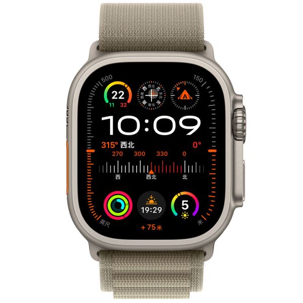 WiWu Alpine nylonband Apple Watch Series 1-10 / SE / Ultra (2) - 42/44/45/46/49 mm - Olive Green