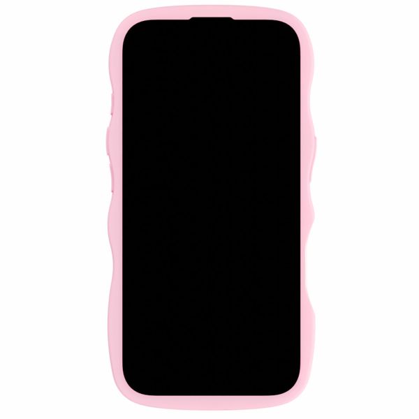 Holdit Wavy Case iPhone 16 Plus - Pink / Transparent