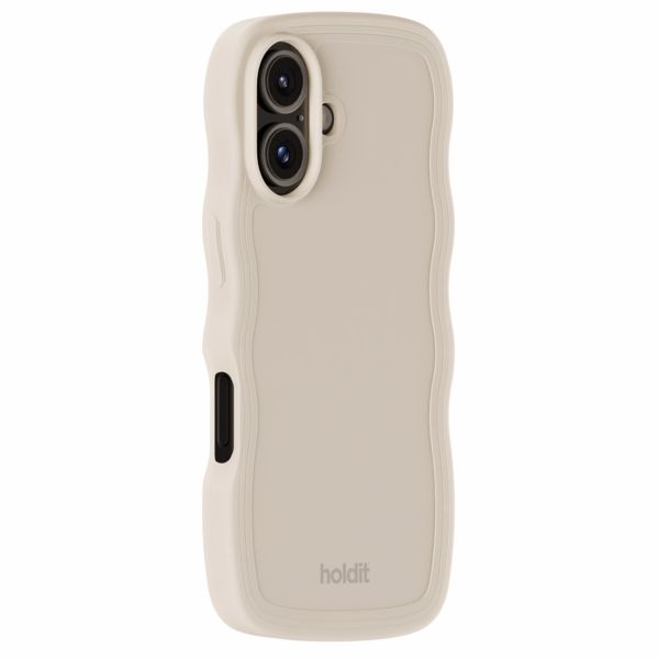 Holdit Wavy Case iPhone 16 Plus - Light Beige