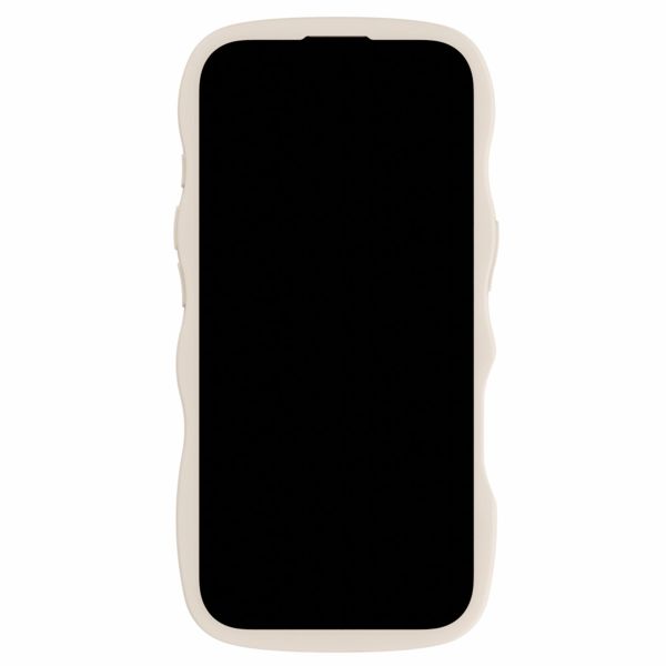 Holdit Wavy Case iPhone 16 Pro - Light Beige / Transparent