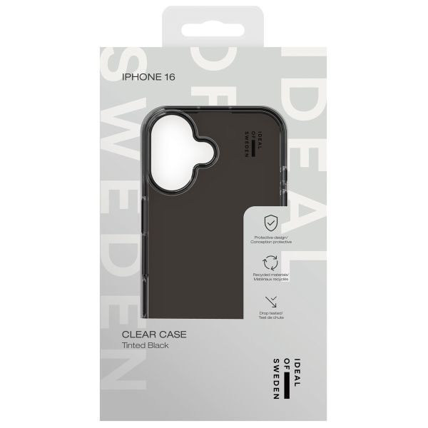 iDeal of Sweden Clear Case iPhone 16 - Tinted Black