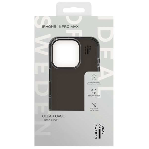 iDeal of Sweden Clear Case iPhone 16 Pro Max - Tinted Black